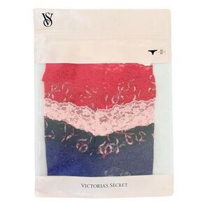 Victoria's Secret Lace Thong Panties Womens Medium 5 Pack No Show VS Panty